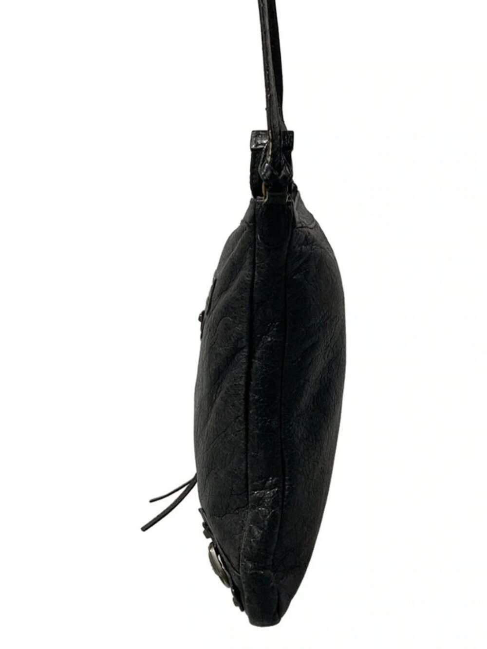 BALENCIAGA Classic Flat 310250 Black Leather Shoulder Bag - Picture 4 of 15